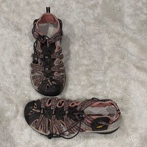 Keen Sandals Womens 11 Whisper Hiking Water Brown Pink Drawstring